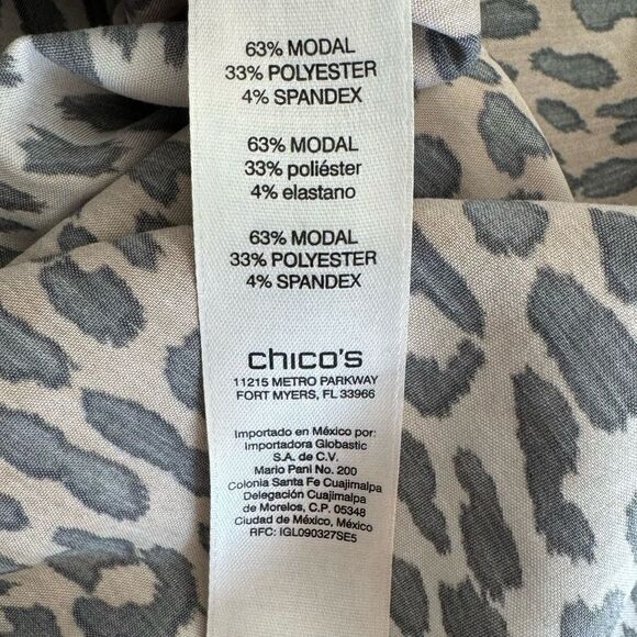 Chico’s Super Soft Animal Print Shirt Size Small - Picture 2 of 12